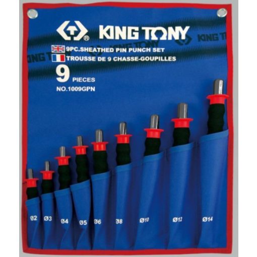 King Tony 9 részes csapkiütő készlet (2-14mm) 1009GPN/1009GRN