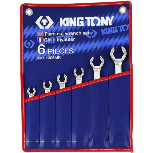 King Tony 6 részes fékcsőkulcs készlet coll 5/16-7/8˝-ig 1306SR