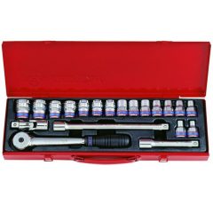   King Tony 20 részes 1/2˝-os kézi dugókulcs készlet 6* 4320MR