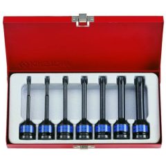   King Tony 7 részes 1/2˝-os gépi torx bitfejkészlet L=100mm 4467PP
