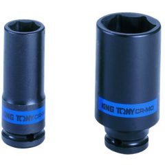  King Tony Gépi hosszú dugókulcs vékonyfalú 1/2" 22mm 6* 493522M