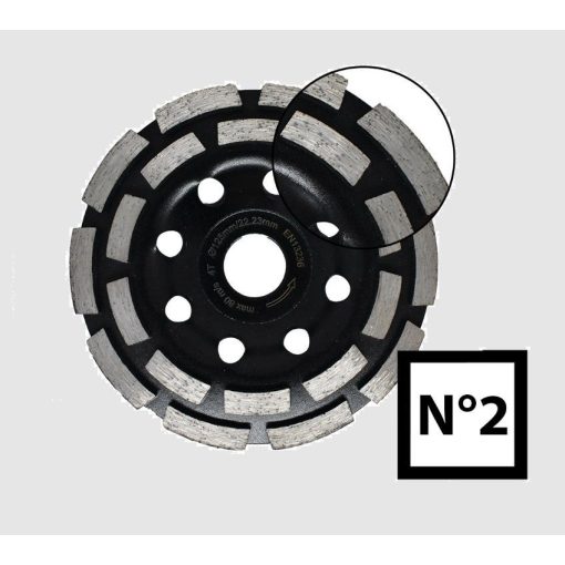 ABRABORO Gyémántszemcsés betoncsiszoló No.2 115 x 22.23mm