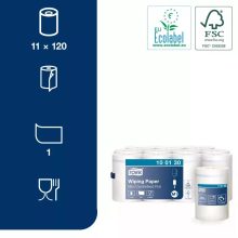 Tork belsőmagos törlőpapír 14cm átm. - 1 rétegű, hófehér, 120m (Karton - 11 tek)