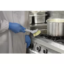 Igeax élelmiszeripari kefe forró felületek (200°C -ig) tisztításához, szögletes, fehér 0,4mm közepes sörtével