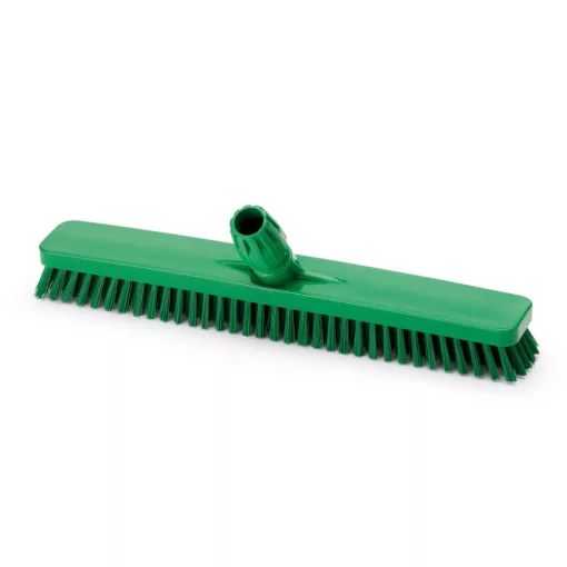 Igeax élelmiszeripari padlósúrolókefe 45cm széles zöld, 0,75mm kemény sörtével