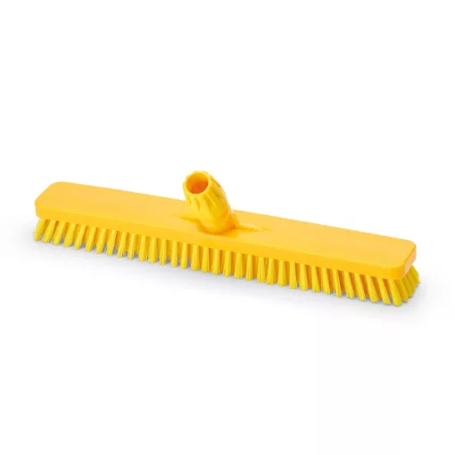 Igeax élelmiszeripari padlósúrolókefe 45cm széles sárga, 0,75mm kemény sörtével