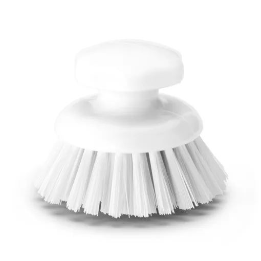 Igeax élelmiszeripari ergonómikus kézi súroló kefe kerek fehér, 0,75mm kemény sörtével
