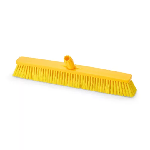 Igeax élelmiszeripari tolóseprű, partvis fej, 60cm, 0,5mm közepes sörtével, sárga