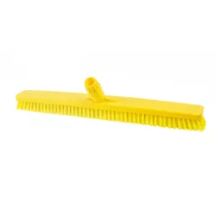   Igeax élelmiszeripari padlósúrolókefe rövid sörte 60cm széles sárga,, 0,75mm kemény sörtével