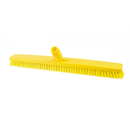 Igeax élelmiszeripari padlósúrolókefe rövid sörte 60cm széles sárga,, 0,75mm kemény sörtével
