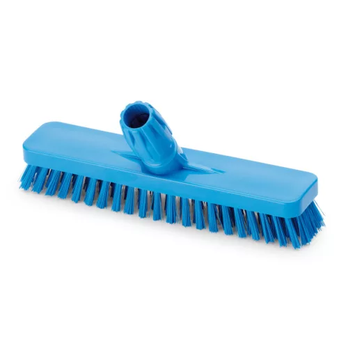 Igeax élelmiszeripari padlósúrolókefe 30cm széles kék, 0,75mm kemény sörtével