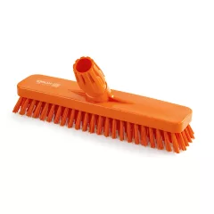   Igeax élelmiszeripari padlósúrolókefe 30cm széles narancssárga, 0,5mm közepes sörtével