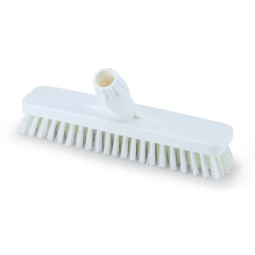 Igeax élelmiszeripari padlósúrolókefe 30cm széles fehér, 0,75mm kemény sörtével