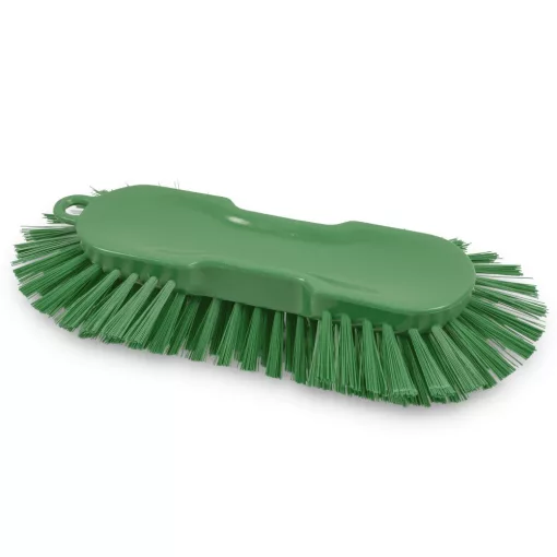 Igeax élelmiszeripari ergonomikus kézi kefe, nagy méretű, lekerekített végekkel, zöld