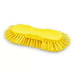   Igeax élelmiszeripari ergonomikus kézi kefe, nagy méretű, lekerekített végekkel, sárga
