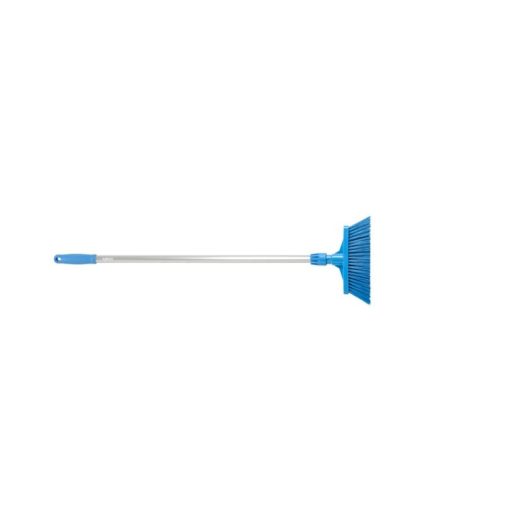 Igeax Higiéniai seprű 28cm széles, 80cm nyéllel kék 0,5 mm, billenő szemetes lapáthoz