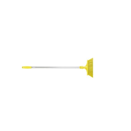 Igeax Higiéniai seprű 28cm széles, 80cm nyéllel sárga 0,5 mm, billenő szemetes lapáthoz