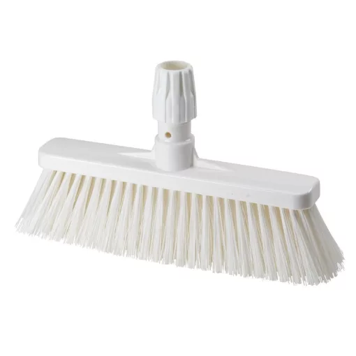 Igeax élelmiszeripari rövid seprű, partvis fej, 0,75mm kemény sörtével, fehér