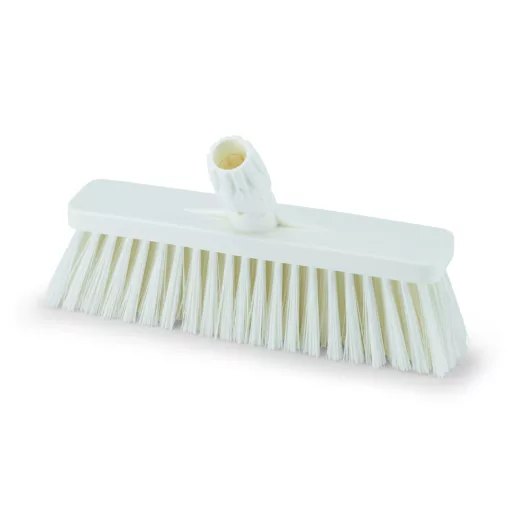 Igeax élelmiszeripari tolóseprű, partvis fej, 30 cm, 0,75mm kemény sörtével, fehér