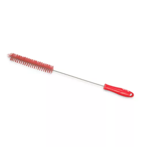 Igeax élelmiszeripari kémcső-, és üvegtisztító kefe, átmérő 30mm, hossz 50cm, piros