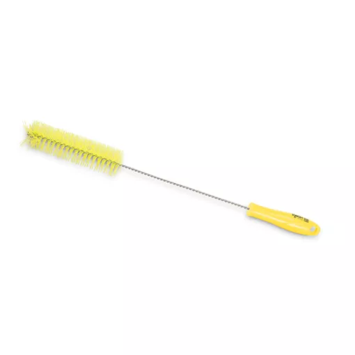 Igeax élelmiszeripari kémcső-, és üvegtisztító kefe, átmérő 40mm, hossz 50cm, sárga