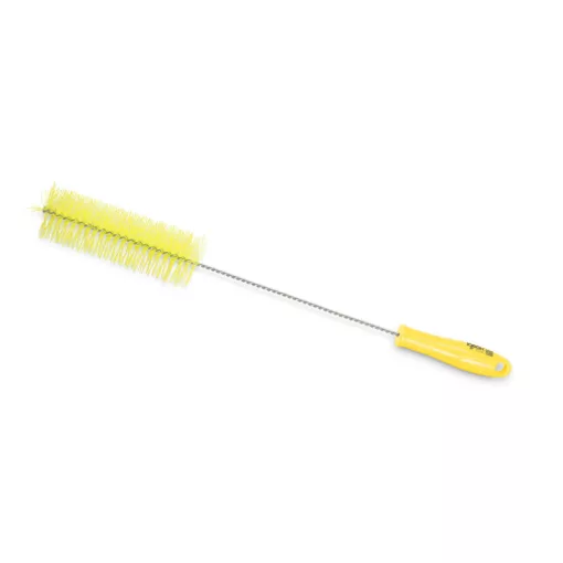 Igeax élelmiszeripari kémcső-, és üvegtisztító kefe, átmérő 50mm, hossz 50cm, sárga