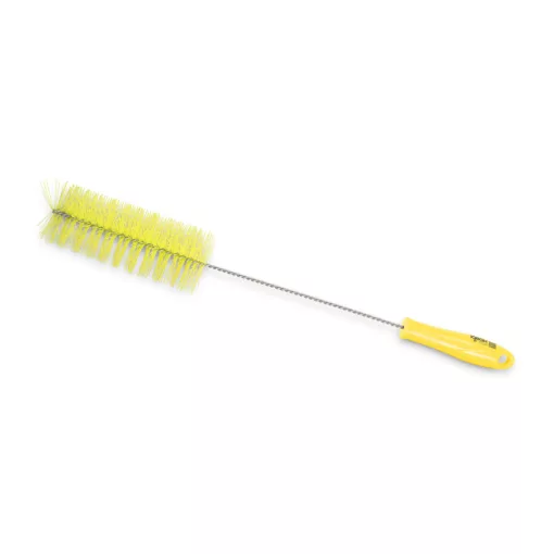 Igeax élelmiszeripari kémcső-, és üvegtisztító kefe, átmérő 60mm, hossz 50cm, sárga