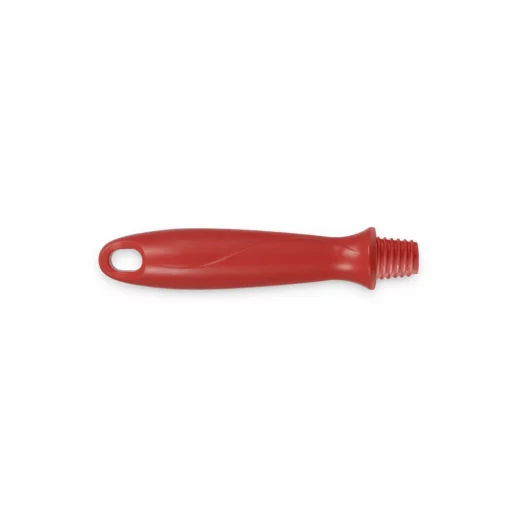 Igeax élelmiszeripari menetes nyél, rövid, piros, 15cm, lehúzóhoz, csőtisztító keféhez