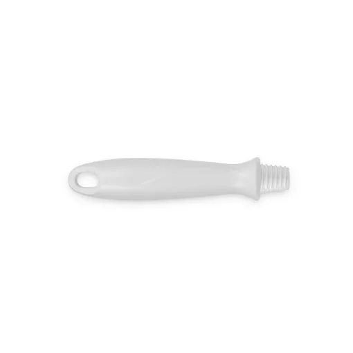 Igeax élelmiszeripari menetes nyél, rövid, fehér, 15cm, lehúzóhoz, csőtisztító keféhez