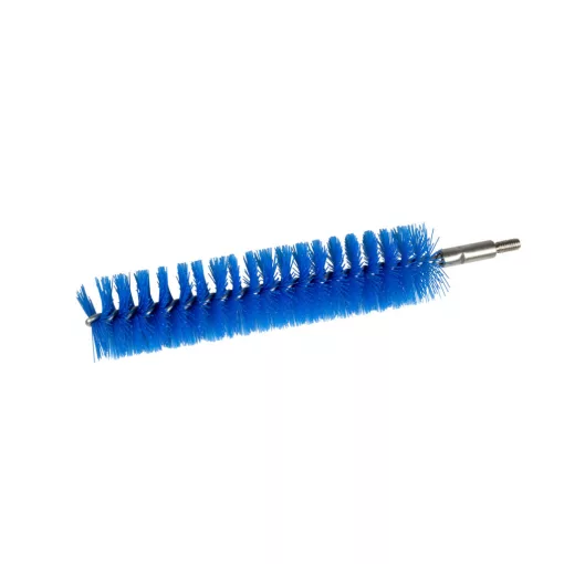 Igeax élelmiszeripari kémcső-, és üvegtisztító kefe fej, átmérő 38mm, hossz 23cm, kék