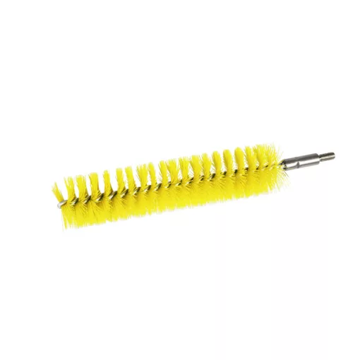 Igeax élelmiszeripari kémcső-, és üvegtisztító kefe fej, átmérő 38mm, hossz 23cm, sárga