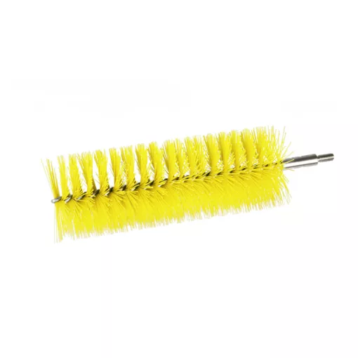 Igeax élelmiszeripari kémcső-, és üvegtisztító kefe fej, átmérő 64mm, hossz 23cm, sárga