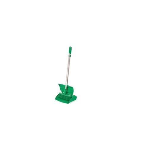 Igeax higiéniai műanyag billenős szemetes lapát és seprű 28cm széles, 80cm nyéllel zöld 0,5 mm,