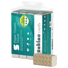 Satino Wepa Liquify V hajtogatott kéztörlő 2 rétegű, cellulóz 24x21 cm 12x336lap/zsák (4032 lap)