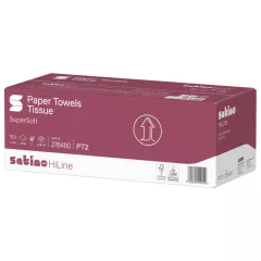   Satino Wepa Prestige Z hajtogatott kéztörlő 2 rétegű, fehér, 20,6x24cm, 25x150 lap/karton