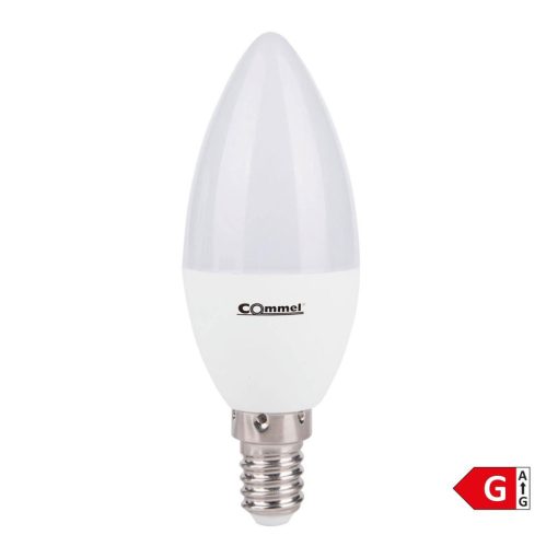 Commel Led izzó C37 6W E14 3000K gyertya Izzó