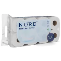   NORD Profi Line Comfort kistekercses toalettpapír 3 rétegű fehér 150 lapos 8 tekercses