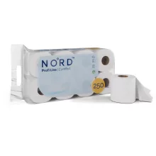 NORD Profi Line Comfort kistekercses toalettpapír 3 rétegű fehér 250 lapos 8 tekercses