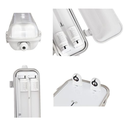 Commel LED armatúra lámpatest, por és víz mentes, 2db LED fénycsővel  2x24 W 156 cm