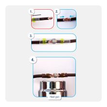 Commel toldó zsugorcső szett forrasztóanyaggal 100 db-os