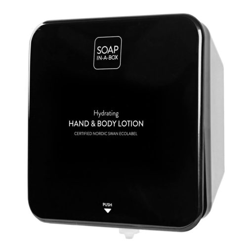 Soap-In-A-Box fényes fekete tusfürdő és sampon adagoló