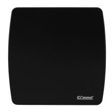 Commel elszívó ventilátor 150 mm, időzítővel, záró lamellával, golyóscsapágyas fekete 18 W, 240 m³/h , 34 dB