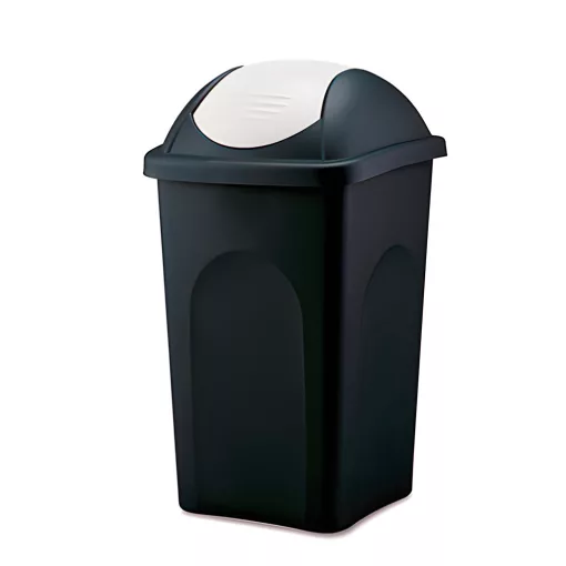 Multipat billenőfedeles szemetes kuka, műanyag, fehér billenő fedővel, 60L