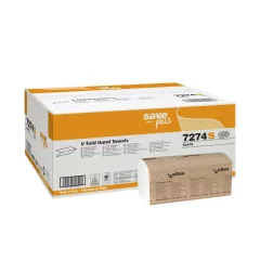   Celtex Save Plus V hajtogatott kéztörlő recy, 2 réteg, 25x21cm, 15x200 lap