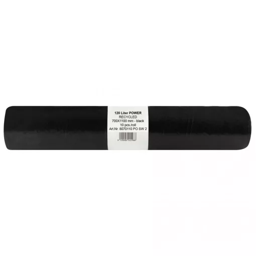 Folistar HNAT szemeteszsák 70x110 cm, 135 literes (120L) LDPE 60 mikron fekete, 10 darab/tekercs