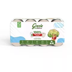   Lucart GRAZIE NATURAL háztartási toalettpapír 3 rétegű, 8 tekercses