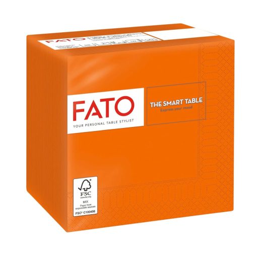 Fato Szalvéta 24x24cm narancssárga 2 rétegű 100 lap/csomag 