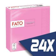   Fato Szalvéta 33x33cm rózsaszín 2 rétegű 50 lap/csomag (24 csomag)