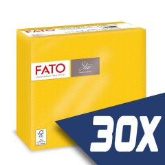   Fato Sztár szalvéta 2 rétegű 38x38cm sárga 40 szál/csomag (30 csomag)