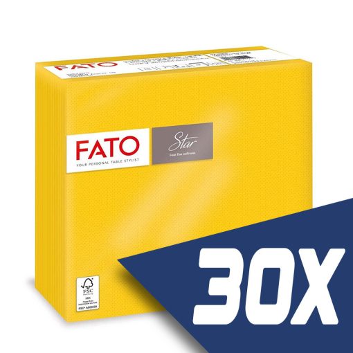 Fato Sztár szalvéta 2 rétegű 38x38cm sárga 40 szál/csomag (30 csomag)